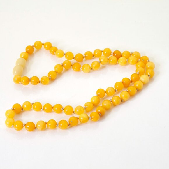Real BALTIC AMBER Necklace, 100% NATURAL Handmade Butterscotch Amber Beads - Picture 5 of 13
